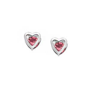 Σκουλαρίκια Γυναικεία SENZA Steel με ροζ καρδιά