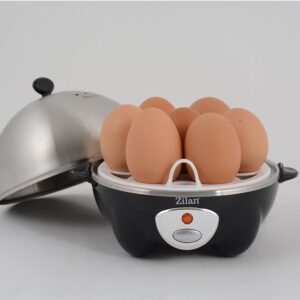 Zilan Βραστήρας Αυγών από ανοξείδωτο ατσάλι 7 Θέσεων 360W Μαύρος ZLN8075