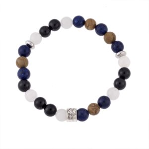 Βραχιόλι Senza Men's Onyx, Lapis Lazuli & Agate Stones