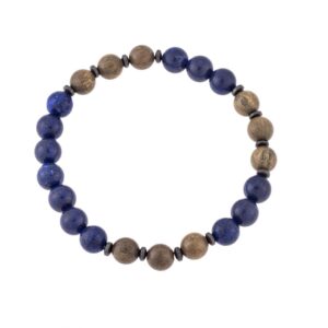 Βραχιόλι Senza Men's Sandalwood & Lapis Lazuli Stones