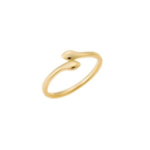 Δαχτυλίδι Senza κίτρινο επιχρυσωμένο ασήμι 925, φιδάκι