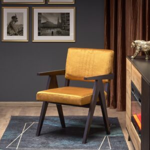 MEMORY chair, ebony / mustard Monolith 48