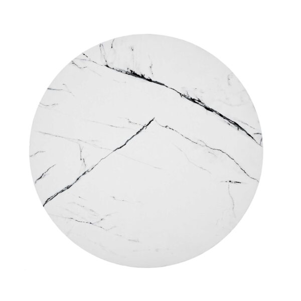 NUBIRA S coffee table frame - black, top - white marble DIOMMI V-CH-NUBIRA_S-LAW-BIAŁY