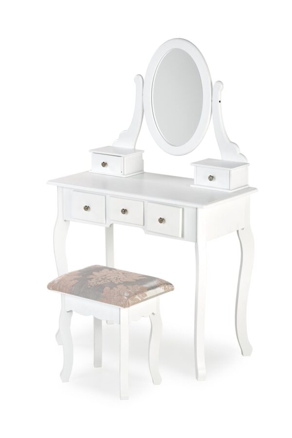 SARA dresser console with stool, white matt DIOMMI V-CH-SARA-KONSOLKA
