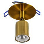 GloboStar® SARA 00852 Μοντέρνο Χωνευτό Φωτιστικό Οροφής / Τοίχου Μονόφωτο 1xE27 Μεταλλικό Μπρονζέ Χρυσό Φ8 x Υ8.5cm