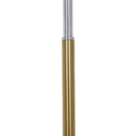 GloboStar® VERSA 00832 Μοντέρνο Φωτιστικό Δαπέδου Μονόφωτο 1 x E27 Μπρονζέ Χρυσό Μεταλλικό Καμπάνα με Μαύρη Μαρμάρινη Βάση D15 x H155cm