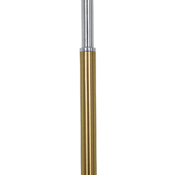 GloboStar® VERSA 00832 Μοντέρνο Φωτιστικό Δαπέδου Μονόφωτο 1 x E27 Μπρονζέ Χρυσό Μεταλλικό Καμπάνα με Μαύρη Μαρμάρινη Βάση D15 x H155cm