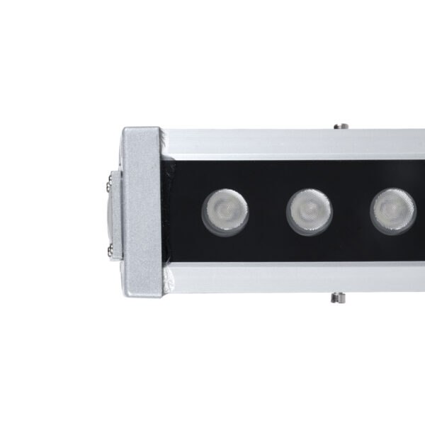 GloboStar® WASHER-DAIA S-90997 Μπάρα Φωτισμού Wall Washer LED 96W 10080lm 30° AC 230V Αδιάβροχο IP65 Μ52 x Π7.5 x Υ7cm Πολύχρωμο 4in1 RGBW DMX512 Display on Body - Ασημί