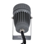 GloboStar® SPOT-FENIA 90137 Σποτ Φωτισμου Wall Washer LED 10W 1000lm 5° DC 24V DMX512 Αδιάβροχο IP65 D7 x H12cm RGB - Γκρι Ανθρακί - 3 Years Warranty