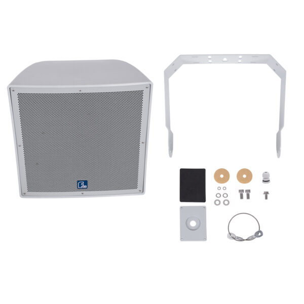 GloboStar® FDB LT115BT 98011 Facilities Speaker - Παθητικό Ηχείο Subwoofer Εγκαταστάσεων Επιτοίχιο με Μετασχηματιστή 100V & 8Ω - 400W RMS (1600W Peak) - 1 x 15" Inches LF - Αδιάβροχο IP56 - Λευκό - Μ49 x Π50 x Υ52cm