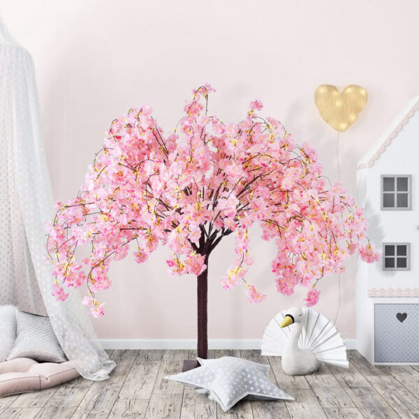 GloboStar® Artificial Garden PINK CHERRY BLOSSOM TREE 20359 Τεχνητό Διακοσμητικό Δέντρο Ροζ Άνθος Κερασιάς Υ140cm