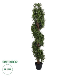 GloboStar® Artificial Garden BUXUS SPIRAL 20401 Τεχνητό Διακοσμητικό Φυτό Σπιράλ Πυξός Υ150cm