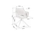 Επενδυμένη καρέκλα Azalia 61x44x86 μαύρη μεταλλική βάση/γκρι βελούδο bluvel 14 DIOMMI AZALIAVCSZ
