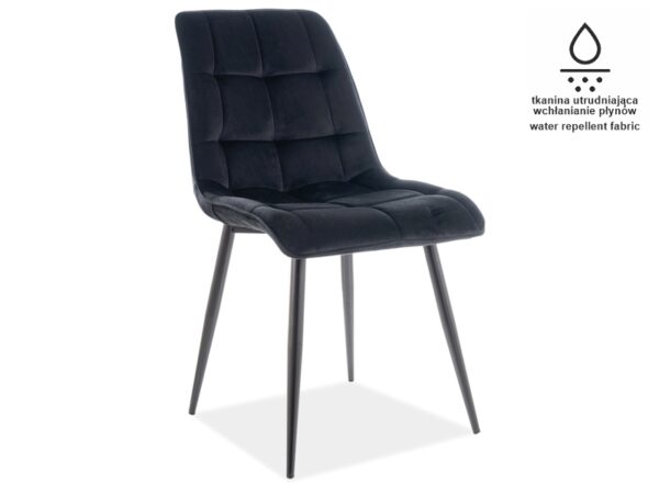 Επενδυμένη καρέκλα ύφασμιμι Chic 50x43x88 μαύρο DIOMMI CHICMVCC