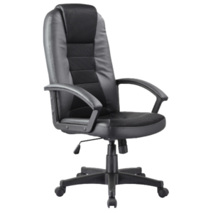 Καρέκλα γραφείου Q-019 οικολογικό δέρμα μαύρο 112x40-48x61x50 DIOMMI 80-337