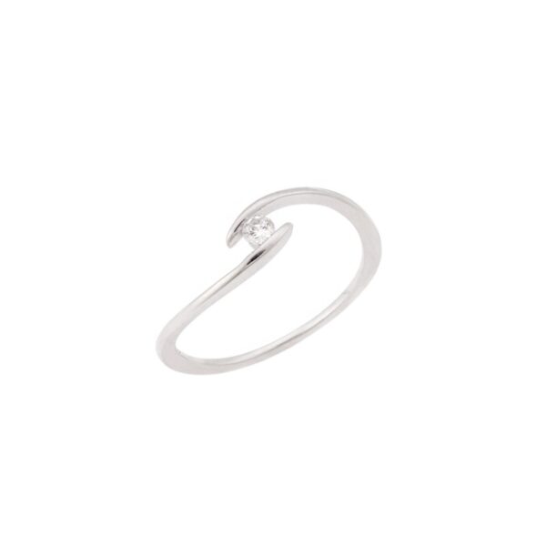 Δαχτυλίδι Γυναικείο Μονόπετρο Senza Silver 925