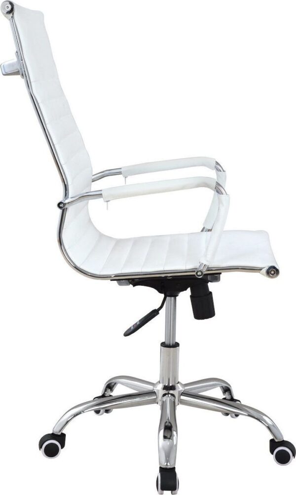 Καρέκλα Γραφείου ArteLibre ΔΙΩΝΗ Λευκό PU 55x60x104-111cm