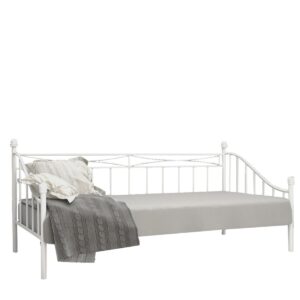 Κρεβάτι ArteLibre AUDREY Μεταλλικό Sandy White 210x99x91cm (200x90cm)