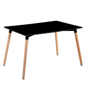 Τραπέζι ArteLibre OWLET Μαύρο MDF/Ξύλο 120x80x74cm