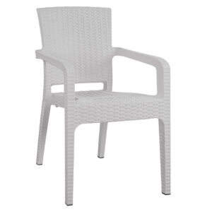 Καρέκλα Κήπου ArteLibre Λευκό Rattan 58x55x87cm