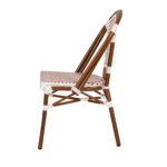 Καρέκλα Κήπου ArteLibre MUTARAZI Λευκό/Κόκκινο/Μπαμπού Αλουμίνιο/Rattan 50x57x85cm