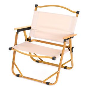Καρέκλα Παραλίας ArteLibre ISLAMORADA Μπεζ/Χρυσό Μέταλλο/Ύφασμα 41x53x79cm