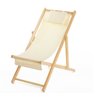 Καρέκλα Πτυσσόμενη ArteLibre TIOMAN Μπεζ Ξύλο/Ύφασμα 123x58x79-92cm