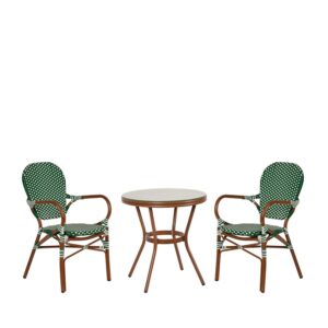 Σετ Τραπεζαρία Κήπου ArteLibre BURUNDI Μπαμπού Αλουμίνιο/Γυαλί Με 2 Καρέκλες 14990225