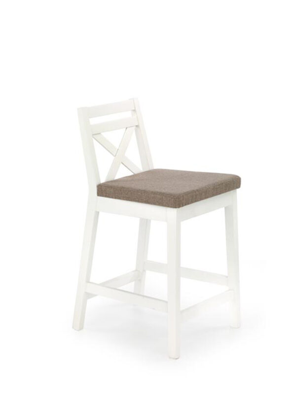 BORYS LOW bar stool, color: white / INARI 23 DIOMMI V-PL-N-BORYS_LOW-BIAŁY-INARI23