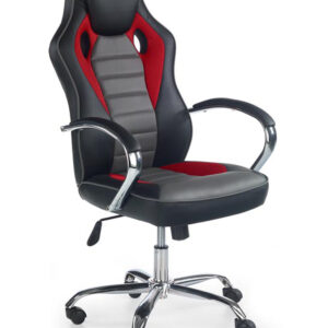 SCROLL executive o.chair, color: black / red / grey DIOMMI V-CH-SCROLL-FOT-CZERWONY