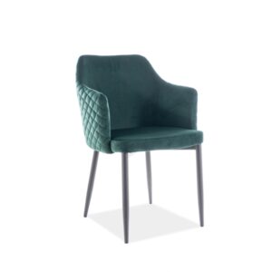 Επενδυμένη καρέκλα Astor 55x46x83 μεταλλική βάση μαύρος/πράσινο βελούδο bluvel 78 DIOMMI ASTORVCZ
