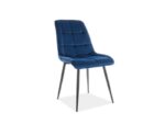 Επενδυμένη καρέκλα ύφασμιμι Chic 50x43x88 μαύρο/μπλε βελούδο DIOMMI CHICVCGR