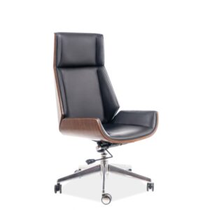 Καρέκλα γραφείου MARYLAND οικολογικό δέρμα μαύρο 110x44-53x57x49 DIOMMI 80-333