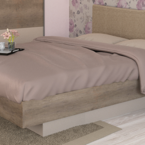 Κρεβάτι ξύλινο με δερμάτινη/ύφασμα MOKA 160x200 DIOMMI 45-215