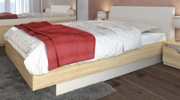 Κρεβάτι ξύλινο με δερμάτινη/ύφασμα PENELOPE 140x190 DIOMMI 45-098