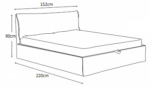 Κρεβάτι επενδυμένο MARONIA 140x200 DIOMMI 45-040
