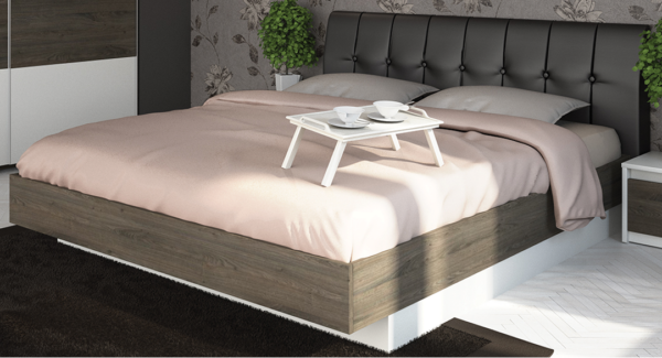 Κρεβάτι ξύλινο με δερμάτινη ή ύφασμα ROXAN 140x190 DIOMMI 45-001