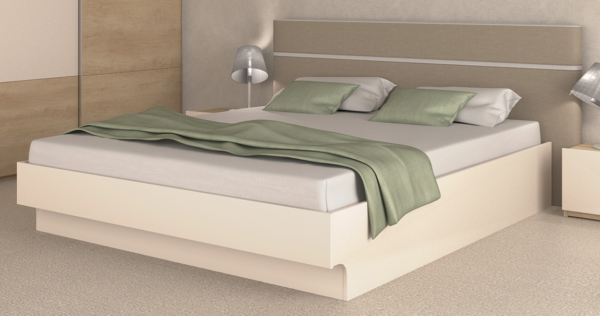Κρεβάτι ξύλινο με δερμάτινη/ύφασμα CAPRICE 160x190 DIOMMI 45-142