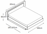 Κρεβάτι ξύλινο ELITE 160x200 DIOMMI 45-250