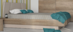 Κρεβάτι ξύλινο με δερμάτινη/ύφασμα EVROS 160x200 DIOMMI 45-239