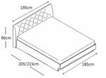 Κρεβάτι ξύλινο με δερμάτινη/ύφασμα BREEZE 180x190 DIOMMI 45-014