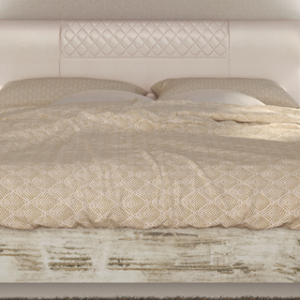 Κρεβάτι ξύλινο με δερμάτινη/ύφασμα ERMA 140x200 DIOMMI 45-229
