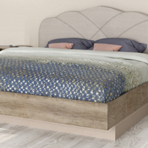 Κρεβάτι ξύλινο με δερμάτινη/ύφασμα KORONA 180x200 DIOMMI 45-210