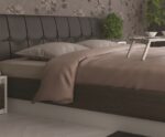 Κρεβάτι ξύλινο με δερμάτινη/ύφασμα ROXAN 140x200 DIOMMI 45-201