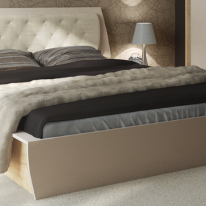 Κρεβάτι ξύλινο με δερμάτινη/ύφασμα TAIS 160x200 DIOMMI 45-244