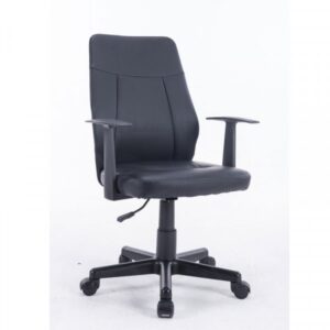 Πολυθρόνα γραφείου διευθυντή από pu σε μαύρο χρώμα 55x54x90-100 (1 τεμάχια)
