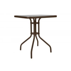 Τραπέζι "PALMAS NEW" μεταλλικό σε χρώμα καφέ 70x70x71 (1 τεμάχια)