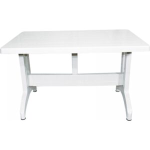Τραπέζι "PLUTO" πλαστικό σε χρώμα λευκό 120x70 (1 τεμάχια)