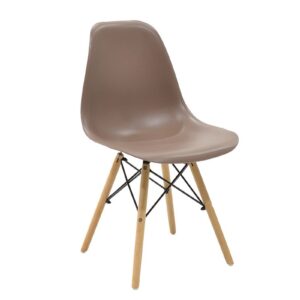 Καρέκλα "ACROPOL" από ξύλο/PP σε χρώμα πουρου 47x53x82 (1 τεμάχια)