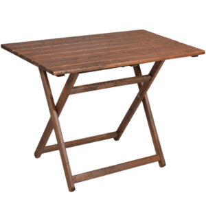 Τραπέζι πτυσσόμενο SUNSET από μασίφ ξύλο οξιάς σε χρώμα καρυδί εμποτισμού 80x60x76 (1 τεμάχια)